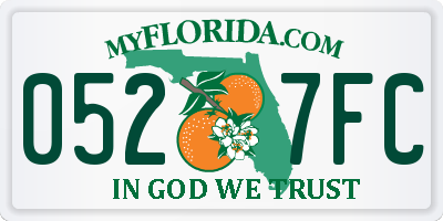 FL license plate 0527FC