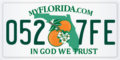 FL license plate 0527FE