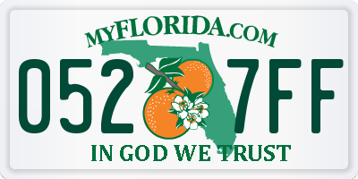 FL license plate 0527FF