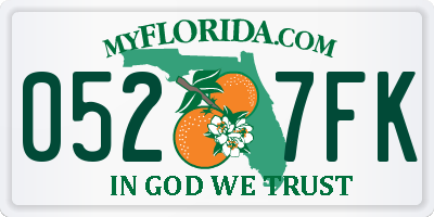 FL license plate 0527FK