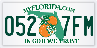 FL license plate 0527FM