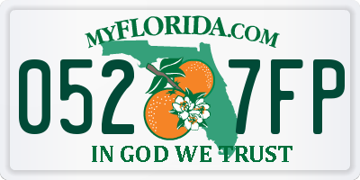 FL license plate 0527FP
