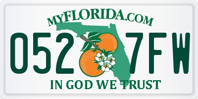 FL license plate 0527FW