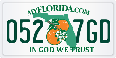 FL license plate 0527GD