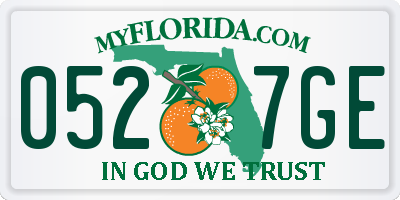 FL license plate 0527GE