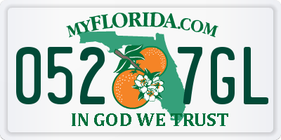FL license plate 0527GL