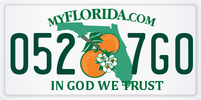 FL license plate 0527GO