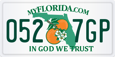 FL license plate 0527GP