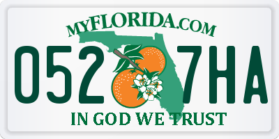 FL license plate 0527HA
