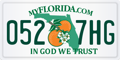 FL license plate 0527HG