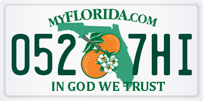 FL license plate 0527HI