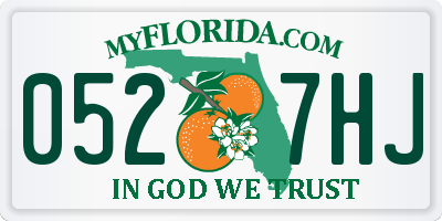 FL license plate 0527HJ