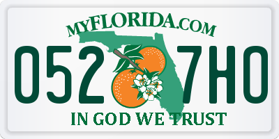 FL license plate 0527HO