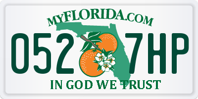 FL license plate 0527HP