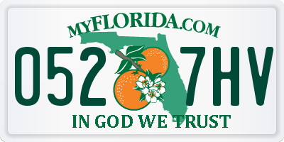 FL license plate 0527HV