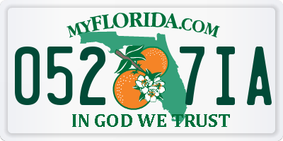 FL license plate 0527IA