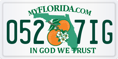 FL license plate 0527IG