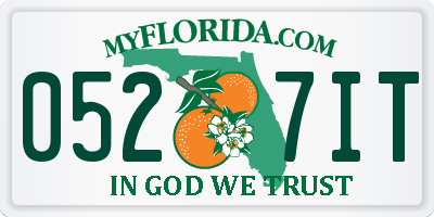 FL license plate 0527IT