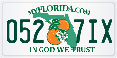 FL license plate 0527IX