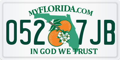 FL license plate 0527JB