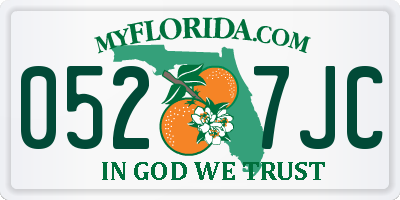 FL license plate 0527JC