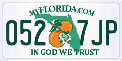 FL license plate 0527JP