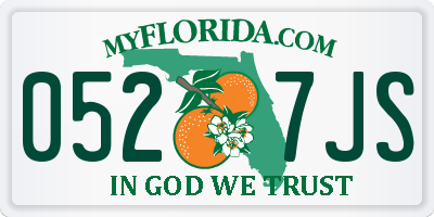 FL license plate 0527JS