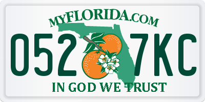 FL license plate 0527KC