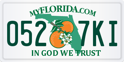 FL license plate 0527KI