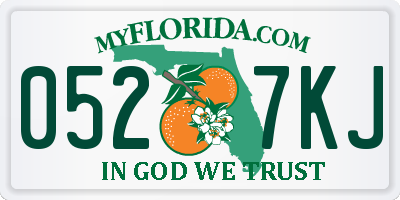 FL license plate 0527KJ