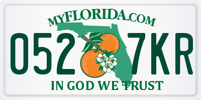 FL license plate 0527KR