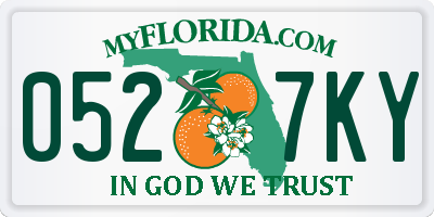 FL license plate 0527KY
