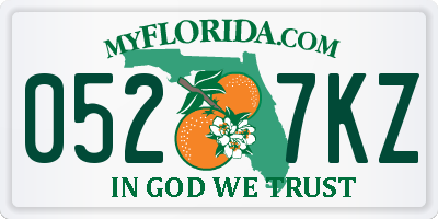 FL license plate 0527KZ