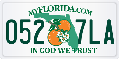FL license plate 0527LA