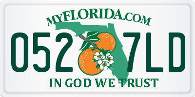 FL license plate 0527LD