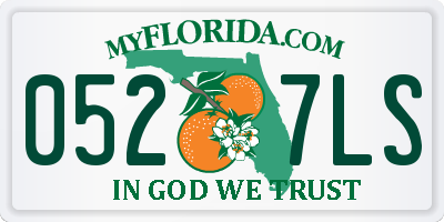FL license plate 0527LS