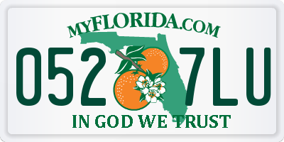 FL license plate 0527LU
