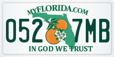 FL license plate 0527MB