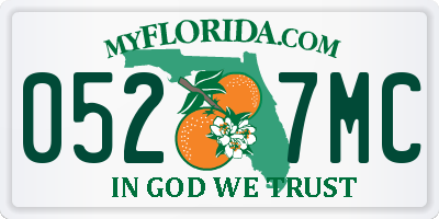 FL license plate 0527MC
