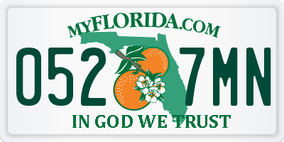 FL license plate 0527MN