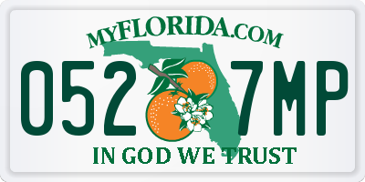 FL license plate 0527MP