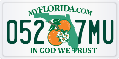 FL license plate 0527MU