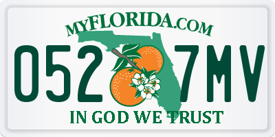 FL license plate 0527MV