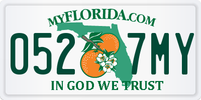FL license plate 0527MY