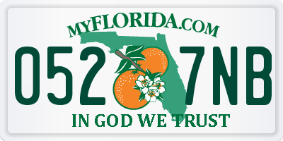 FL license plate 0527NB