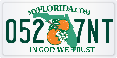 FL license plate 0527NT