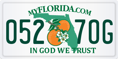 FL license plate 0527OG