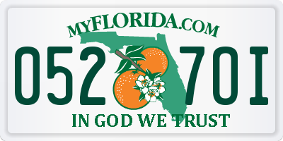 FL license plate 0527OI