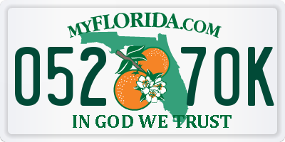 FL license plate 0527OK