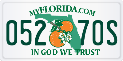 FL license plate 0527OS